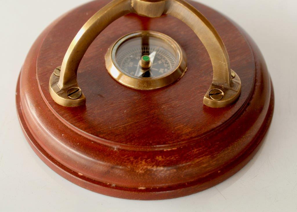 Small Brass Armillary Star Sign & Compass
